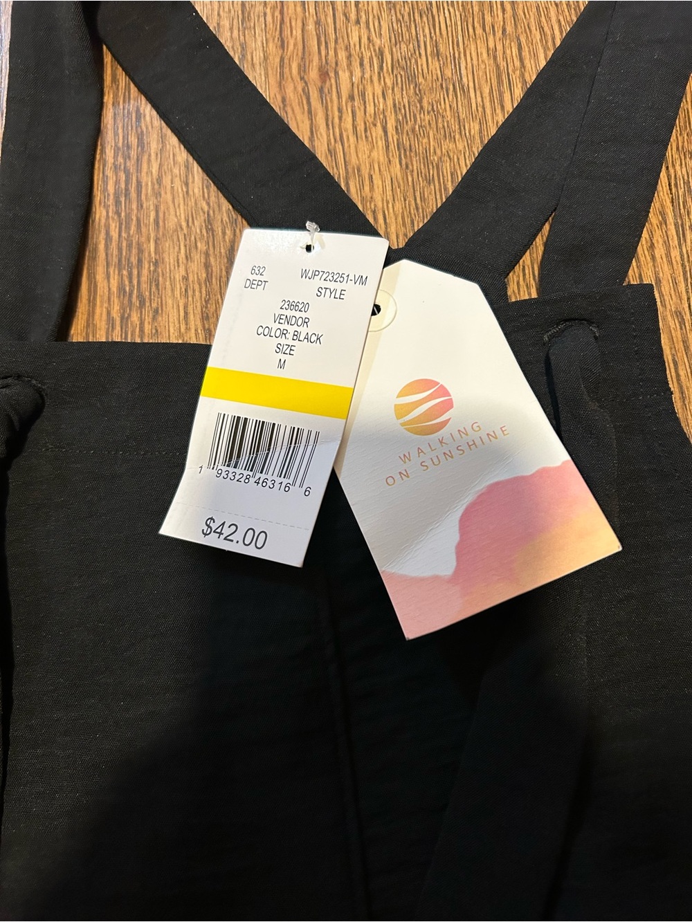 NWT Black Wide Leg Jumpsuit Size M Cropped Minimalist Sleeveless Boutique - Picture 2 of 9